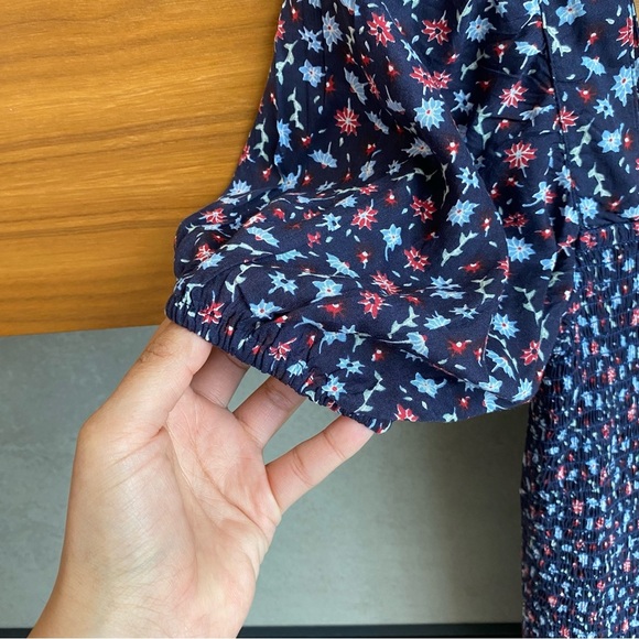 NWT Urban Outfitters Carnation Smocked Puff Sleeve Mini Dress, Size S - Picture 8 of 11